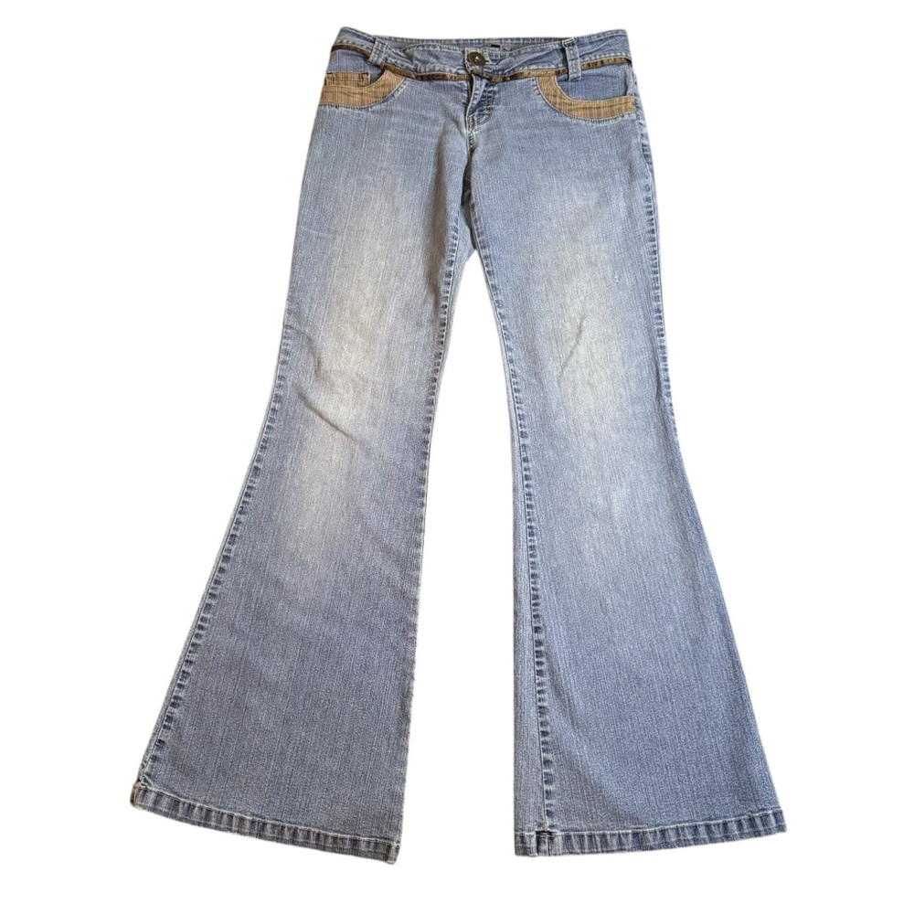 Women's Flared Blue Jeans Size 30 Bell Bottoms Y2K